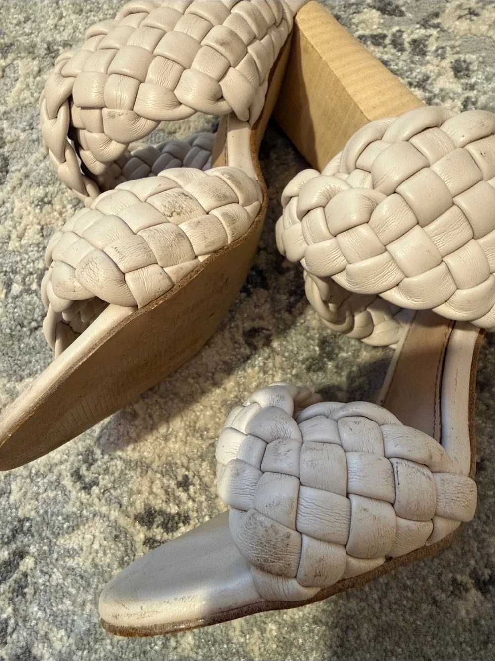 Steve Madden Women’s Braided Slide Sandals in Twisted Bone size 8.5